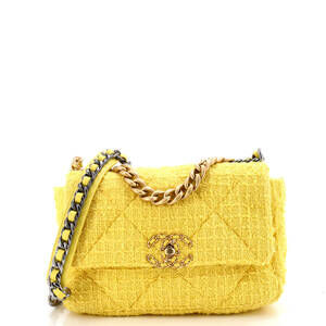 Chanel Medium 19 Flap Bag Quilted Tweed